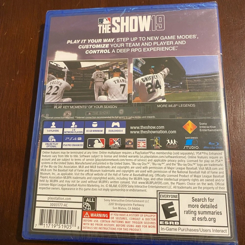 MLB 19: The Show -- Standard Edition (Sony PlayStation 4, 2019)